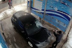 Процесс мойки машины