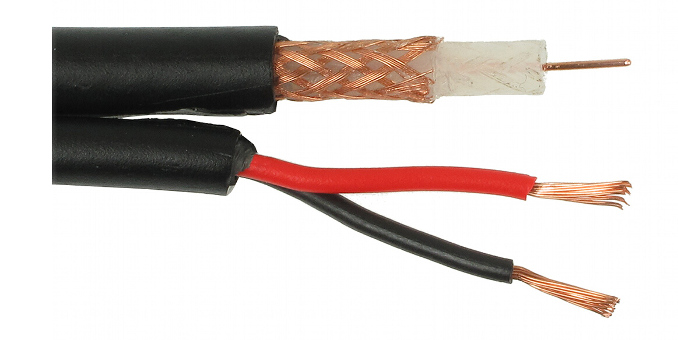 комбинированный кабель для аналогового видеонаблюдения