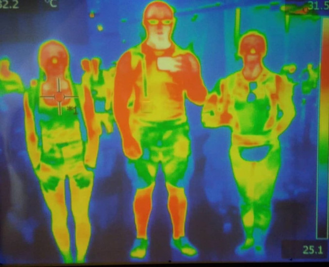 сканирование людей с помощью тепловизора
